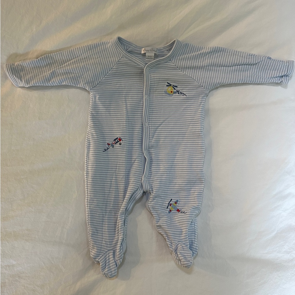 Kissy Kissy Footie, Aviation Embroidery, 0-3 M